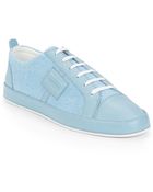 Dolce & Gabbana Canvas & Leather Cap Toe Sneakers - Lyst