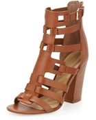 Ivanka Trump Elston Leather Caged Heel Sandal - Lyst