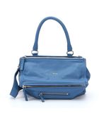 Givenchy Medium Blue Leather Double Zip One Handle Convertible Tote - Lyst