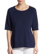 Michael Kors Cashmere/Cotton Raglan-Sleeve Pullover - Lyst