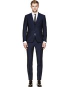 Burberry London Navy Wool And Mohair Sterling Suit - Lyst