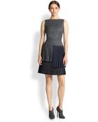 Oscar de la Renta Pleated-Tier Dress - Lyst