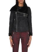 The Kooples Sport Faux-Shearling Biker Jacket - Lyst