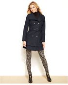 Guess Tiered-Hem Belted Wool Coat - Lyst