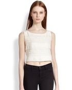 Alice + Olivia Sleeveless Cropped Lace Top - Lyst