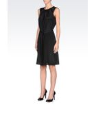 Armani Jeans Crêpe Dress With Belted Waist - Lyst