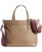 Tommy Hilfiger Th Signature Leather Convertible Tote - Lyst