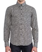 Naked & Famous Regular Shirt Kimono Print Waves - Lyst