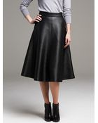 Banana Republic Black Jacquard Midi Skirt - Lyst