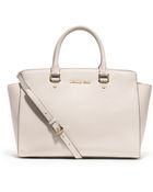Michael Kors Selma Large Saffiano Leather Satchel - Lyst