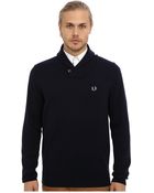 Fred Perry Classic Shawl Neck Sweater - Lyst
