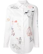 Ann Demeulemeester Band Collar Shirt - Lyst