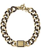 Michael Kors Gold-Tone Tortoise Curb Chain Necklace - Lyst