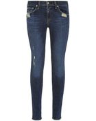 Rag & Bone Distressed Skinny Jeans - Lyst