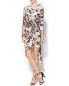 Haute Hippie Asymmetrical Floral Dress - Lyst