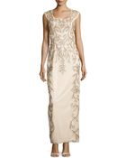 Sue Wong Lace Scoop-Back Gown - Lyst