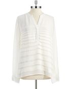 Calvin Klein Chiffon Blouse - Lyst