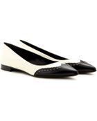 Saint Laurent Paris Patent Leather Ballerinas - Lyst
