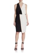 Elizabeth And James Avanel Twotone Silk Dress - Lyst