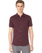 Calvin Klein Coatedfront Placket Shirt - Lyst