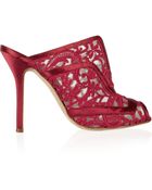 Oscar de la Renta Carleta Embellished Mesh Pumps - Lyst