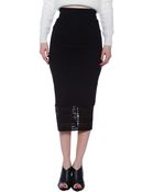 Otis & Maclain Mid-Calf Skirt With Lace - Lyst