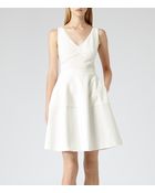 Reiss Natalia Panel Fit And Flare Dress - Lyst