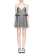 Alexander Wang Wool Plaid Pleat Dress - Lyst