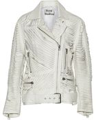 Acne Studios Mason Laser-Cut Leather Biker Jacket - Lyst
