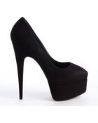 Giuseppe Zanotti Black Suede Platform Pumps - Lyst