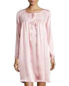 Oscar de la Renta Simply Elegant Short Satin Gown - Lyst