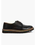Purified Men'S Crocodile Embossed Leather Derby Shoes - Lyst