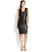 Sachin & Babi Axle Perforated Faux Leather-Paneled Dress - Lyst