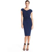 Donna Karan New York Cap Sleeve V-Neck Infinity Dress - Lyst