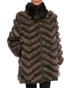 Belle Fare Reversible/Packable Fox Fur Long Coat - Lyst