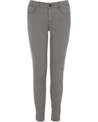 Karen Millen Dogtooth Print Jean - Lyst