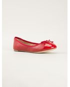 Tory Burch Bow Detail Ballerina - Lyst