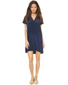 Vince V Neck Dress Coastal - Lyst