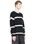 Alexander Wang Cotton Nylon Stripe Crewneck Pullover - Lyst