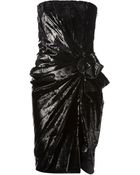 Lanvin Embellished Gathered Dress - Lyst