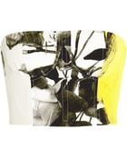 Christopher Kane Printed Silk Bustier - Lyst