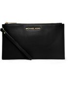 Michael Kors Bedford Large Leather Zip Clutch - Lyst