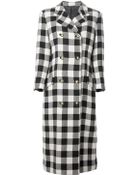 Gianni Versace Vintage Houndstooth Coat - Lyst