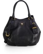 Prada Daino Satchel - Lyst