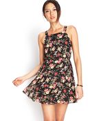 Forever 21 Floral Fit & Flare Dress - Lyst