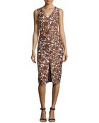 Michael Kors Floral-Print Cotton Dress - Lyst
