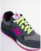 New Balance 580 Suedemesh Graypink Sneakers - Lyst