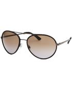 Tod's Women'S Aviator Black Sunglasses - Lyst