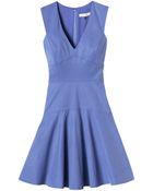 Rebecca Taylor V-Neck Poplin Dress - Lyst