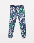 Zara Printed Trousers - Lyst